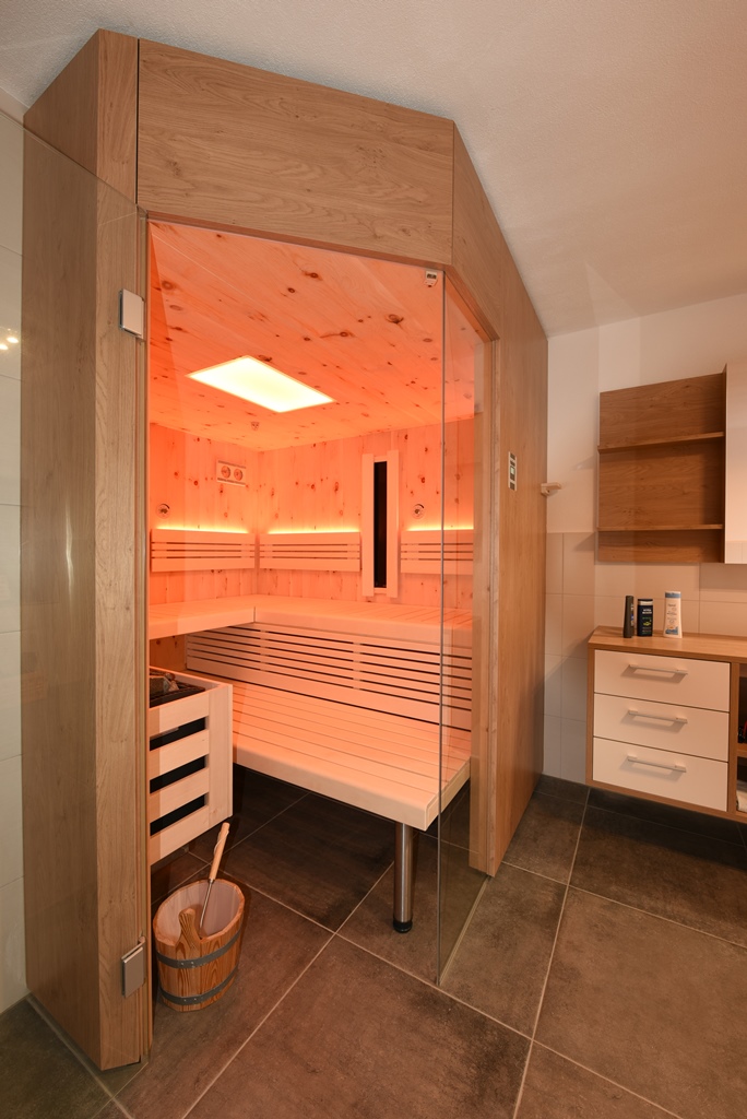 Sauna in Badezimmer
